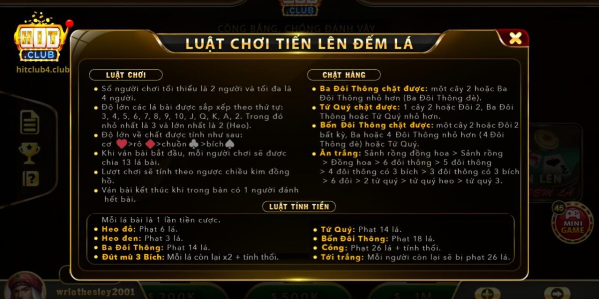 Hướng dẫn cách chặt quân bài trong Tiến Lên Đếm Lá Hitclub