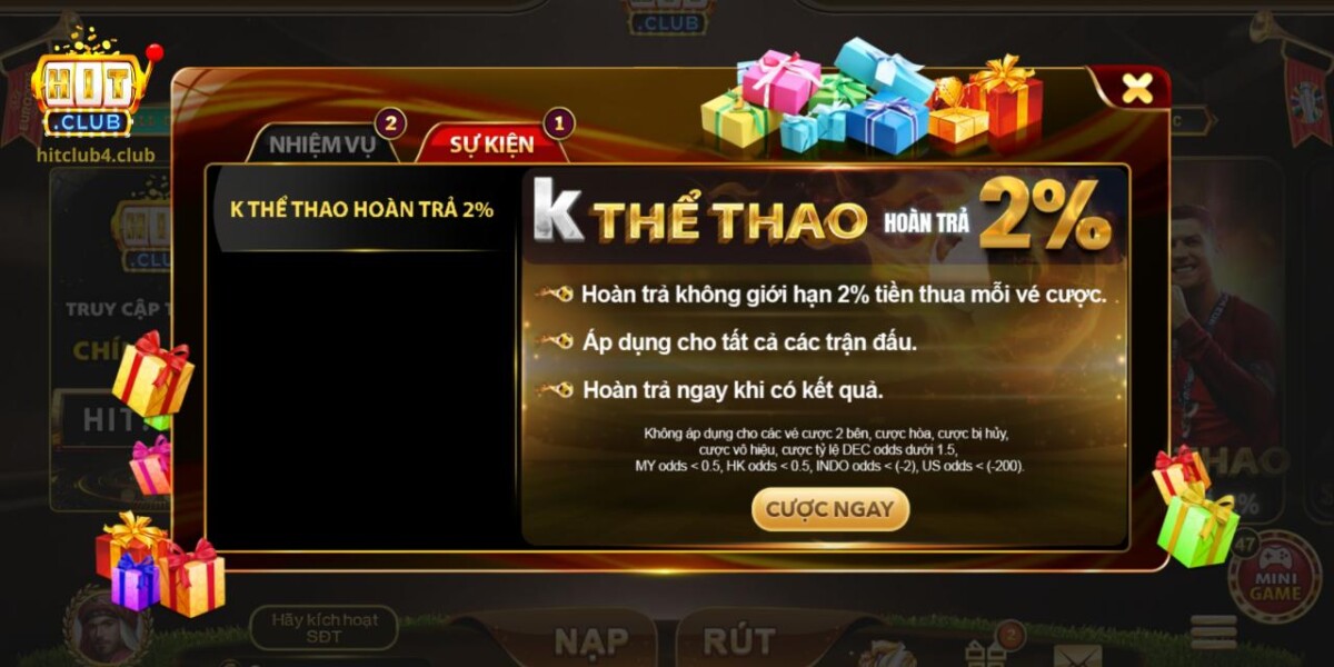 K Thể Thao Hoàn Trả Không Giới Hạn 2%