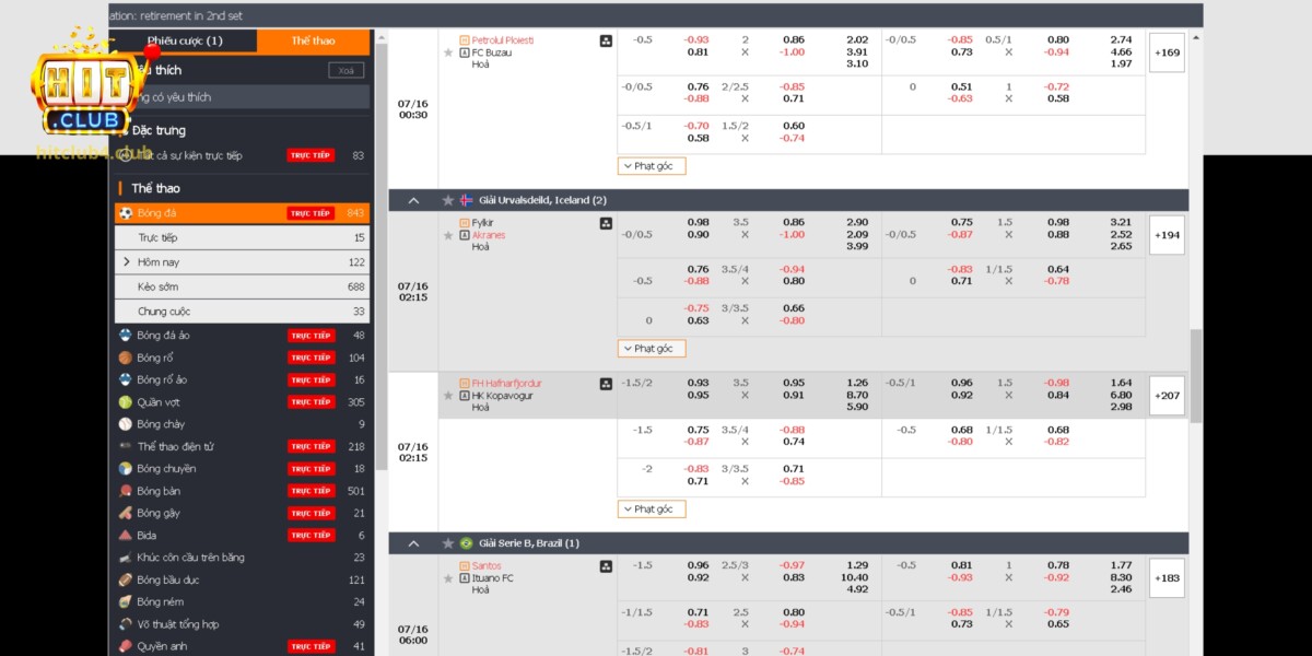Ưu Điểm Của Sảnh S Thể Thao Tại Hitclub